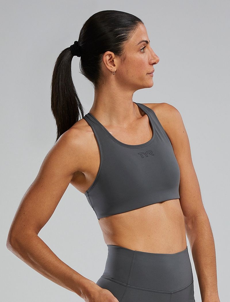 Dark Grey Tyr Joule Elite™ Classic Women's Sports Bra | US-XPKU63857