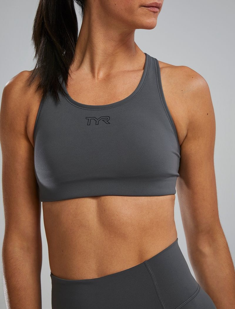 Dark Grey Tyr Joule Elite™ Classic Women's Sports Bra | US-XPKU63857