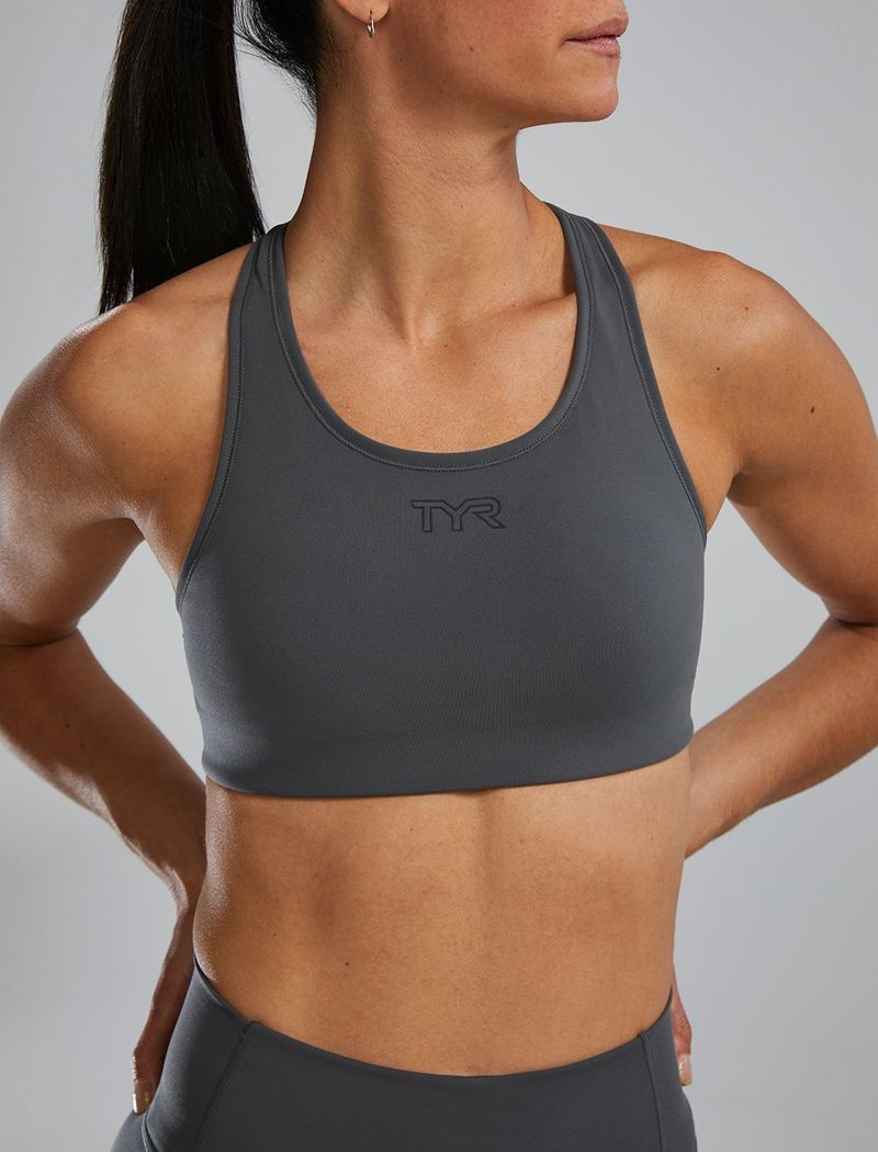 Dark Grey Tyr Joule Elite™ Classic Women's Sports Bra | US-XPKU63857