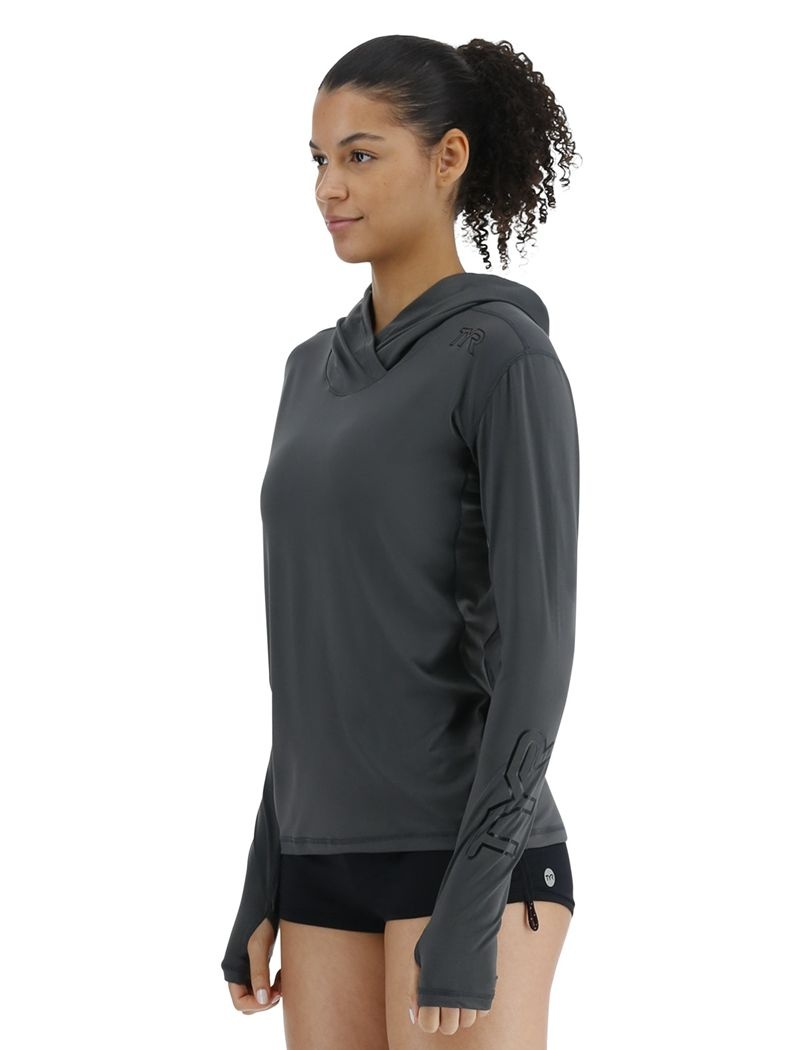 Dark Grey Tyr Sundefense™ Vented Women's Hoodie | US-RNGV53018