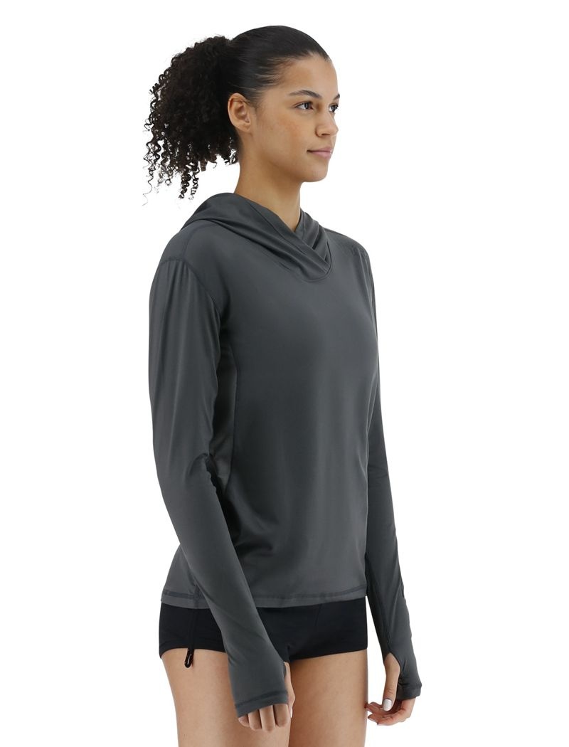 Dark Grey Tyr Sundefense™ Vented Women's Hoodie | US-RNGV53018