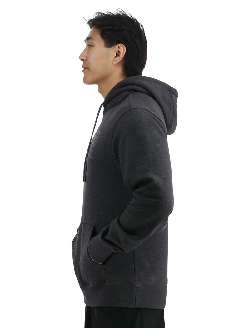 Dark Grey Tyr Ultrasoft Big Logo Tech Men's Hoodie | US-CAFM95432