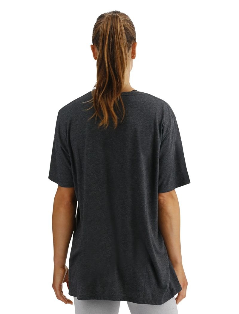 Dark Grey Tyr Ultrasoft Big Logo Tri-blend Tech Women's T-Shirt | US-TCIK05829