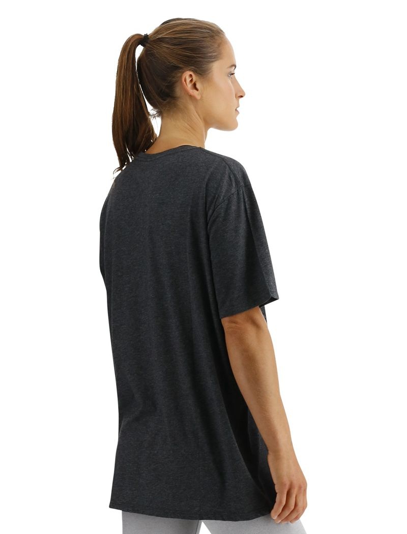 Dark Grey Tyr Ultrasoft Big Logo Tri-blend Tech Women's T-Shirt | US-TCIK05829