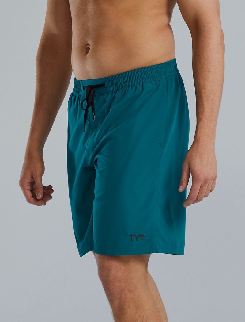 Dark Turquoise Tyr Challenger-x Men\'s Swim Shorts | US-THBV80617