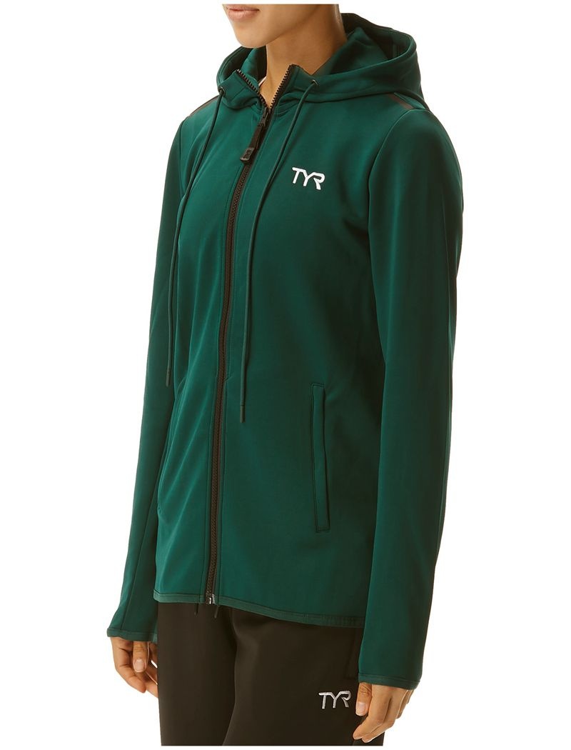 Green Tyr Alliance Podium Full Zip Women\'s Hoodie | US-PJYM52608