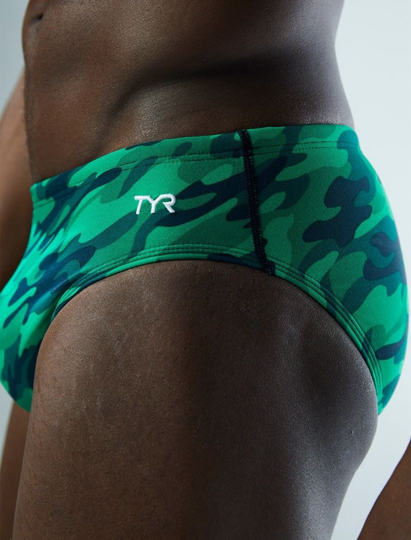 Green Tyr Durafast Elite® Camo Men's Swimsuit | US-RAYP81960