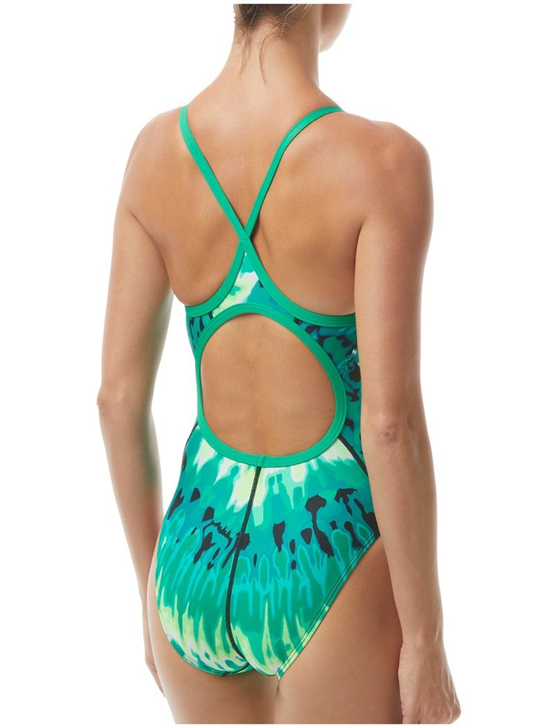 Green Tyr Durafast Elite® Diamondfit Bohemian Women's Swimsuit | US-GYHS53167