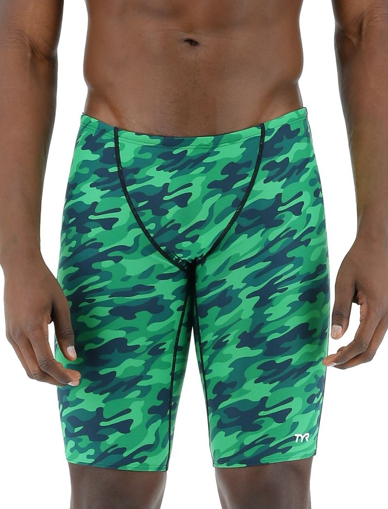 Green Tyr Durafast Elite® Jammer Camo Men's Swimsuit | US-BPHG75804