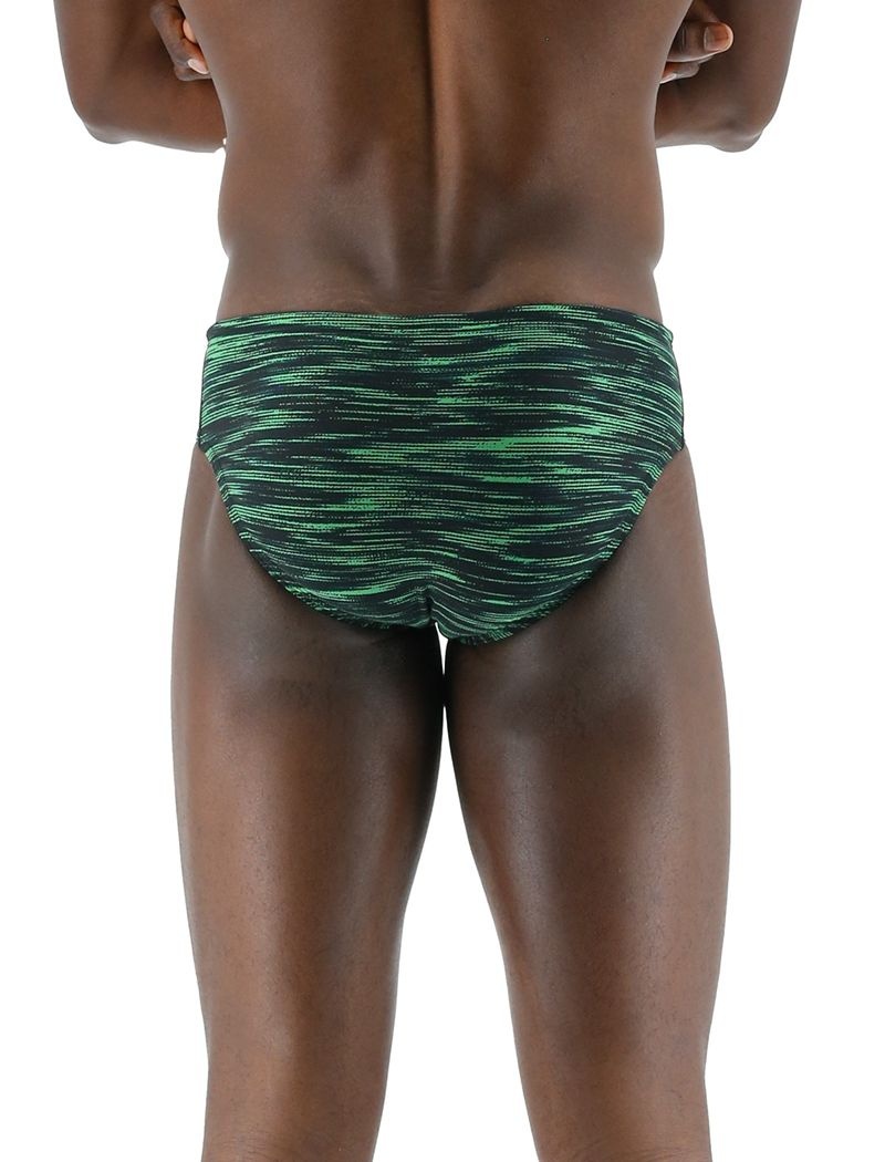 Green / Black Tyr Durafast Elite® Fizzy Men's Swimsuit | US-ODPV83705