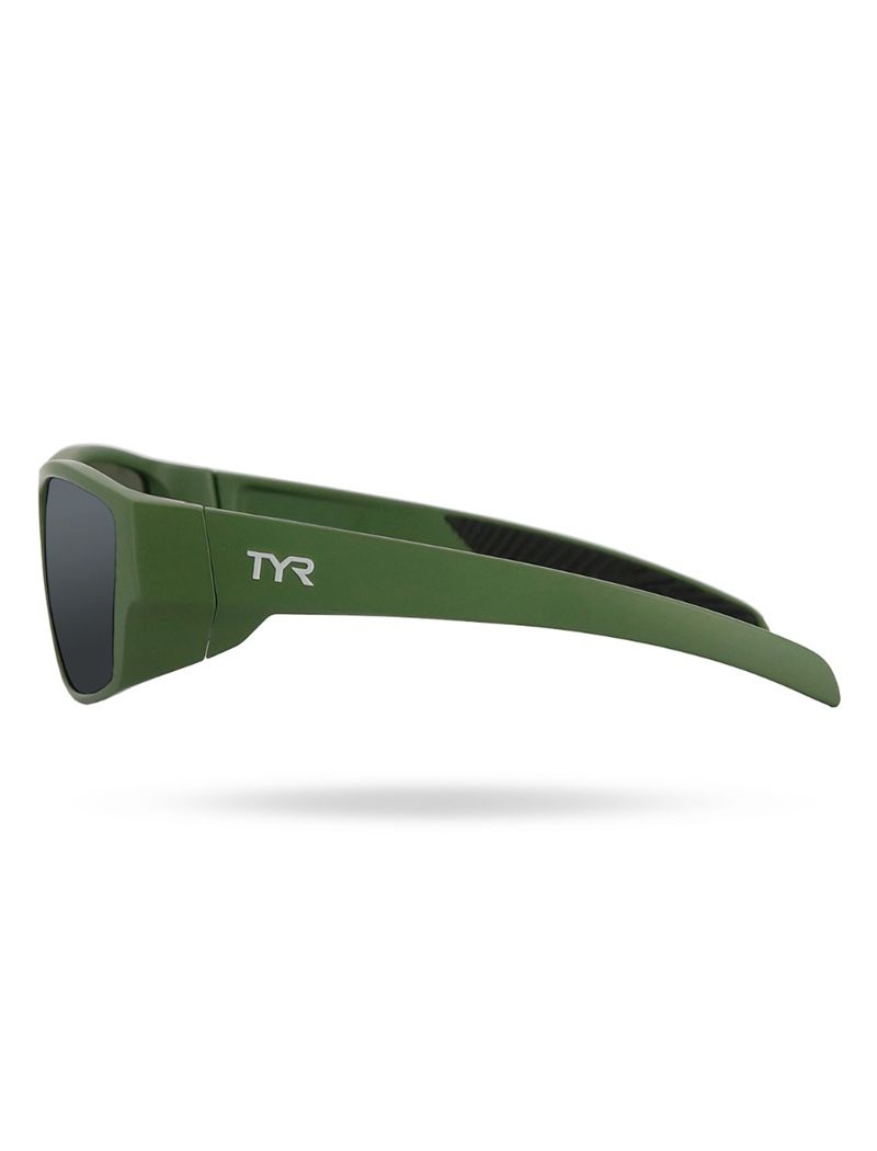 Green / Black Tyr Knox Hts Polarized Men's Sunglasses | US-ERBJ68234