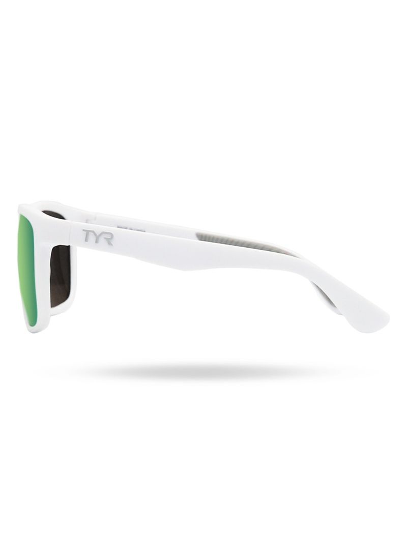 Green / White Tyr Apollo Hts Polarized Men's Sunglasses | US-YMPS91638