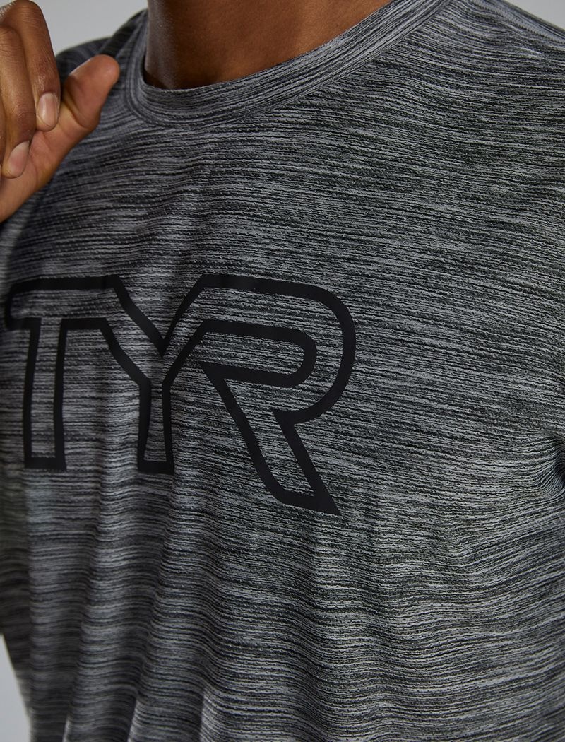 Grey Tyr Airtec™ Big Logo Men's T-Shirt | US-UWMF16850