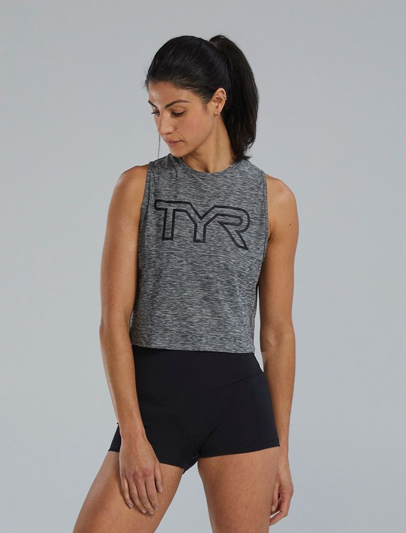 Grey Tyr Airtec™ Cropped Women's Tanks | US-NDXL51287