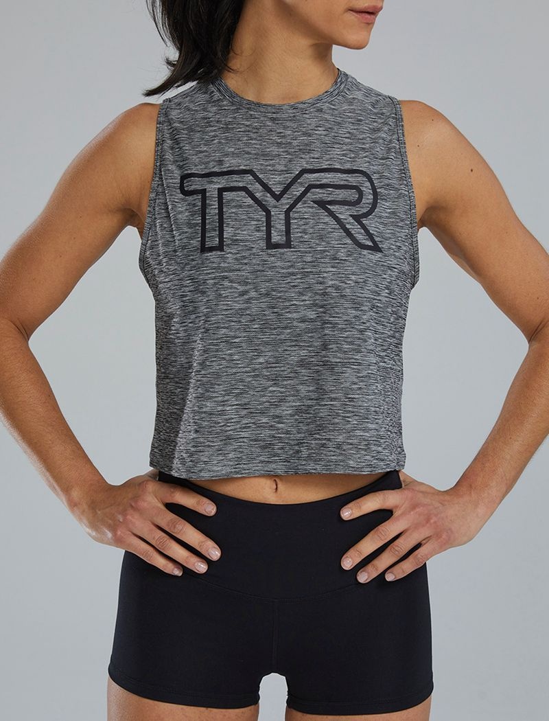 Grey Tyr Airtec™ Cropped Women's Tanks | US-NDXL51287