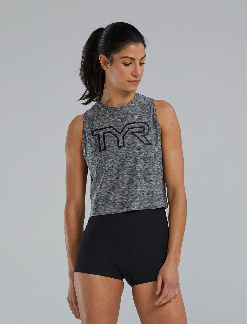 Grey Tyr Airtec™ Cropped Women\'s Tanks | US-NDXL51287