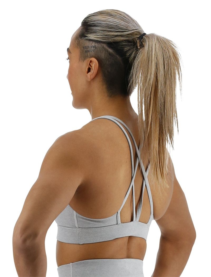 Grey Tyr Base Kinetic™ Dual Strap Women's Sports Bra | US-AVMZ92074