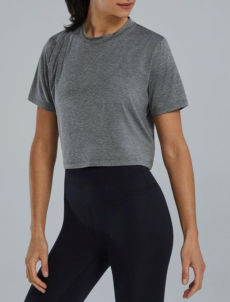 Grey Tyr Climadry™ Cropped Tech Women's T-Shirt | US-SHAW07281