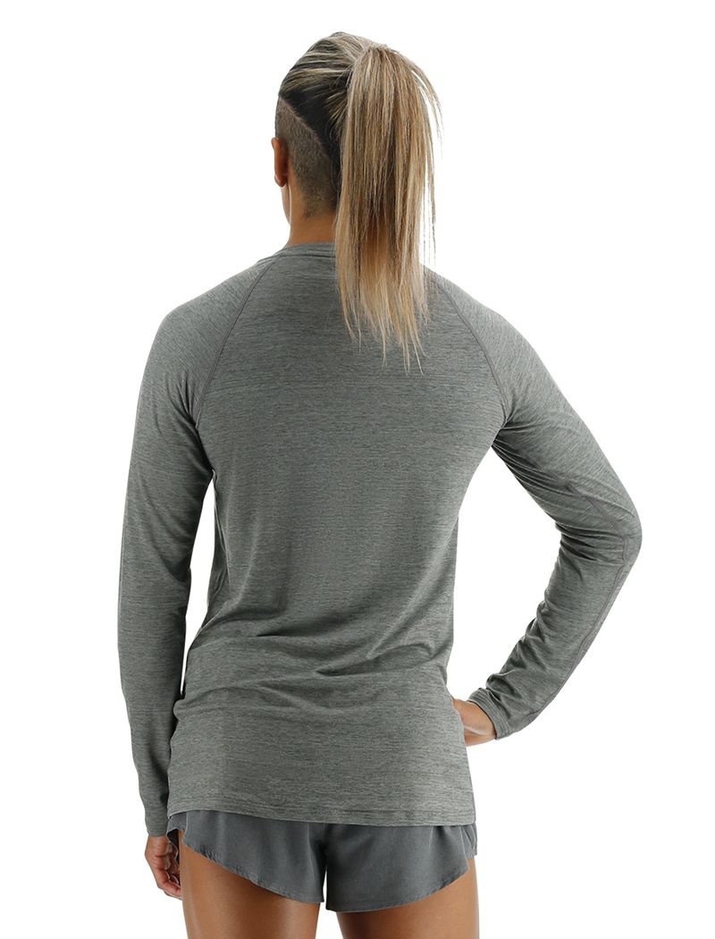 Grey Tyr Climadry™ Raglan Long Sleeve Women's T-Shirt | US-SBTQ71609