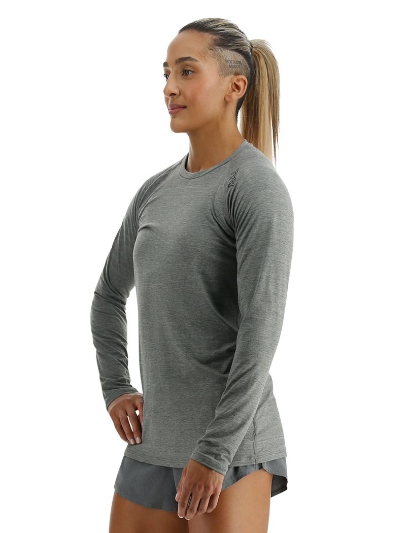 Grey Tyr Climadry™ Raglan Long Sleeve Women's T-Shirt | US-SBTQ71609