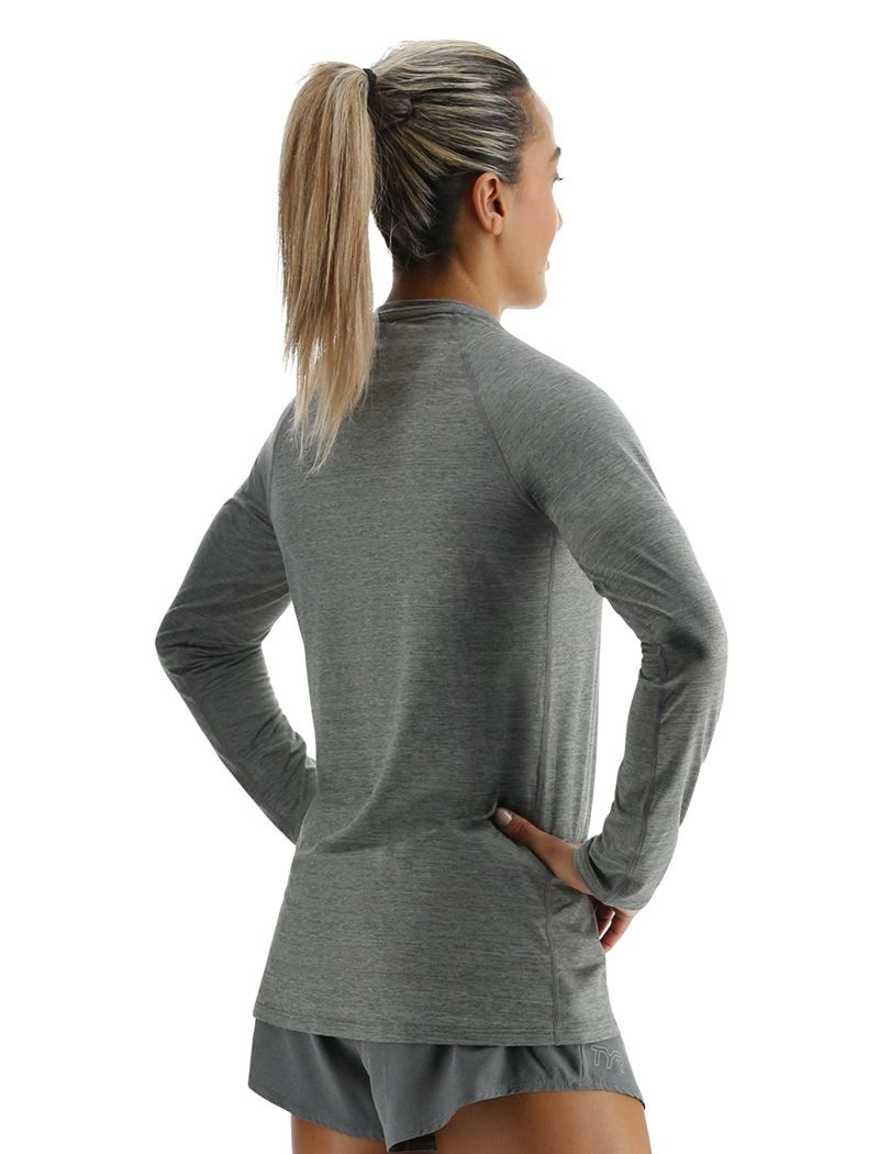 Grey Tyr Climadry™ Raglan Long Sleeve Women's T-Shirt | US-SBTQ71609