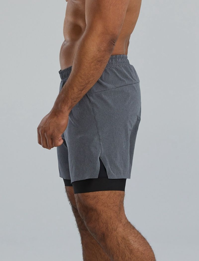 Grey Tyr Hydrosphere™ Lined 6 Momentum Men's Shorts | US-BNJY12593