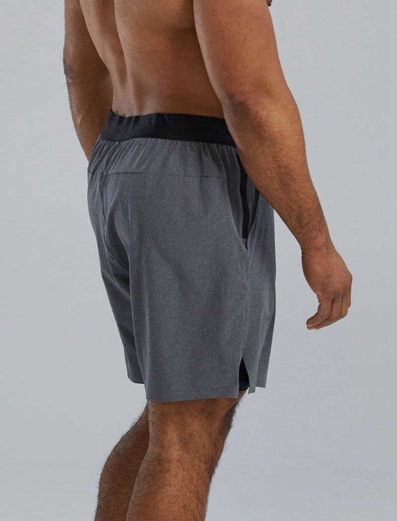 Grey Tyr Hydrosphere™ Lined 7 Unbroken Big Logo Men's Shorts | US-VHLZ18957