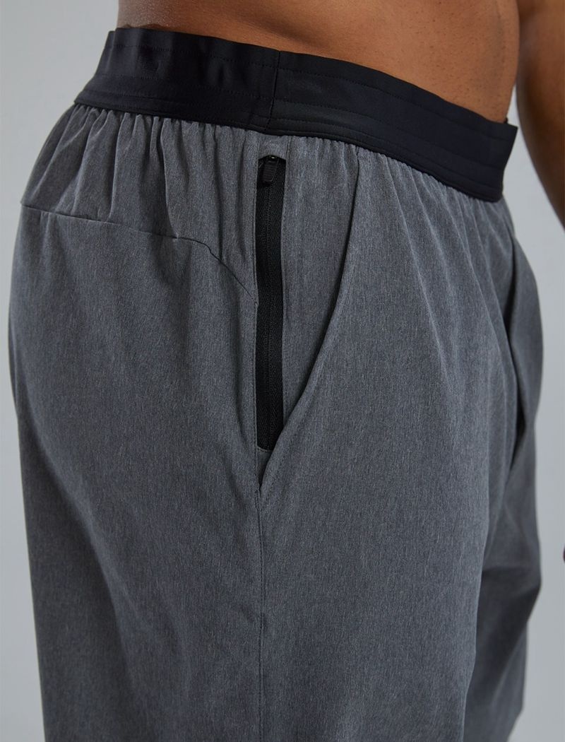 Grey Tyr Hydrosphere™ Lined 7 Unbroken Big Logo Men's Shorts | US-VHLZ18957