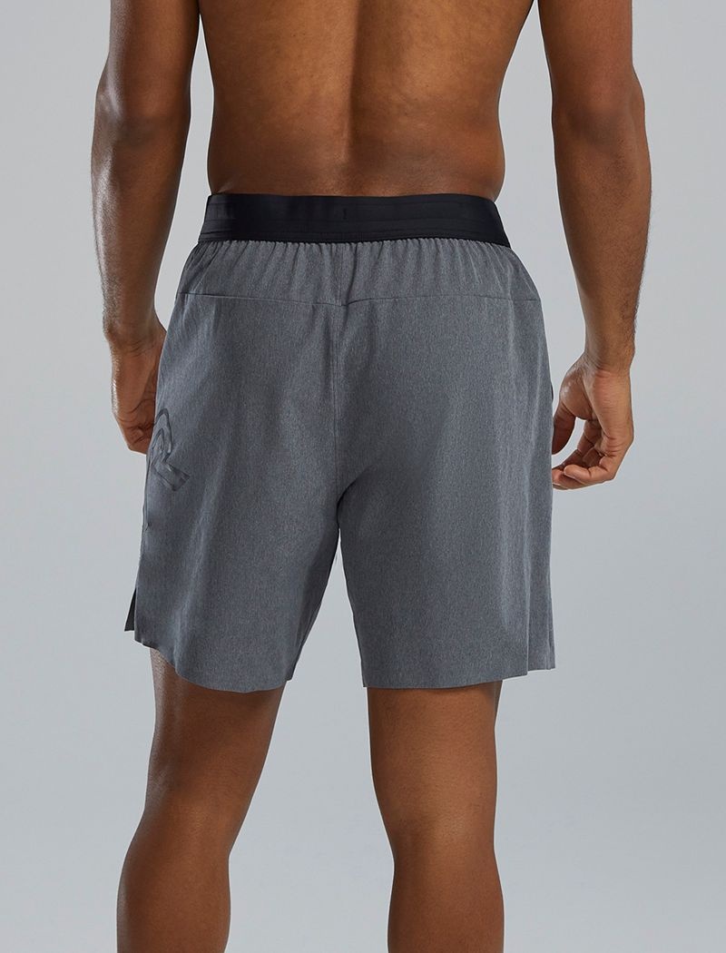 Grey Tyr Hydrosphere™ Unlined 7 Unbroken Big Logo Men's Shorts | US-YHUF45270