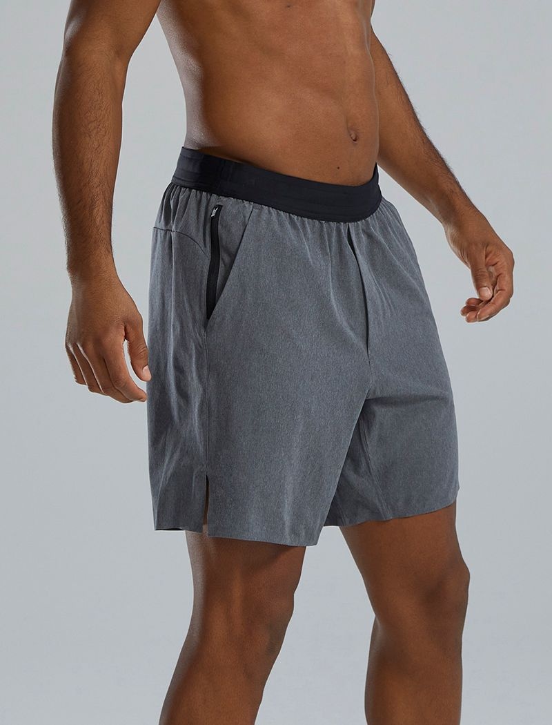 Grey Tyr Hydrosphere™ Unlined 7 Unbroken Big Logo Men's Shorts | US-YHUF45270