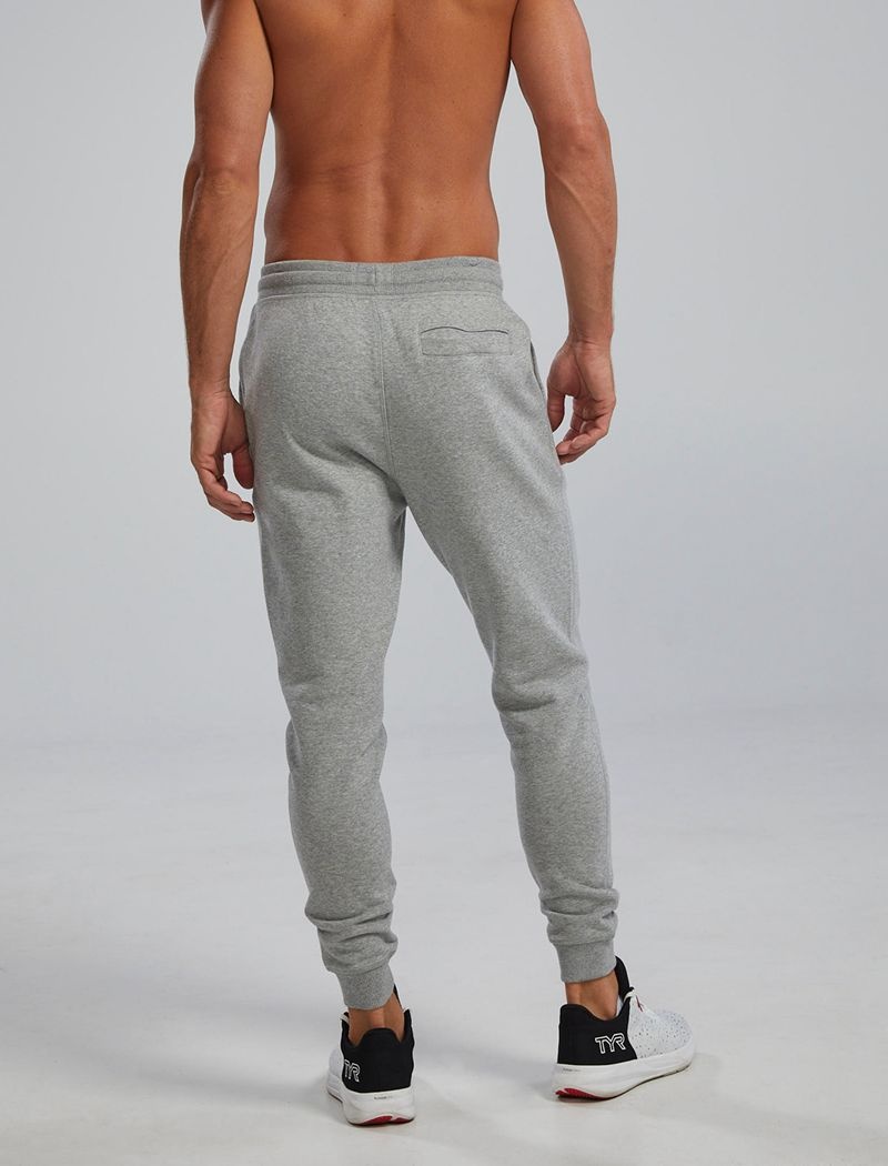 Grey Tyr Ultrasoft Heavyweight Terry Men's Joggers | US-VGML49187