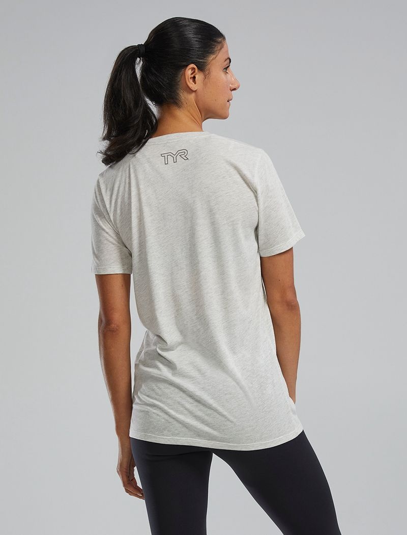 Grey Tyr Ultrasoft Lightweight Tri Blend Tech Women's T-Shirt | US-PXMC06857