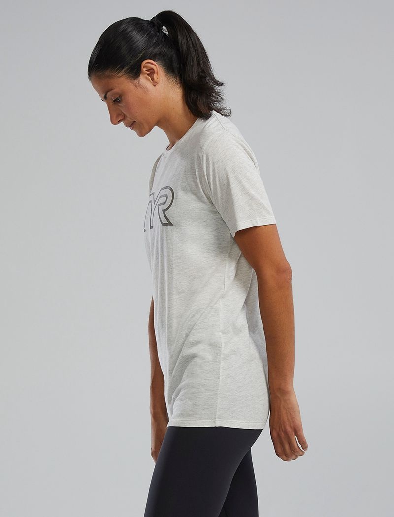 Grey Tyr Ultrasoft Lightweight Tri Blend Tech Women's T-Shirt | US-PXMC06857