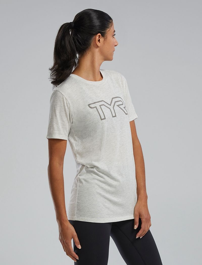 Grey Tyr Ultrasoft Lightweight Tri Blend Tech Women's T-Shirt | US-PXMC06857