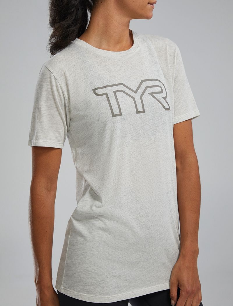 Grey Tyr Ultrasoft Lightweight Tri Blend Tech Women's T-Shirt | US-PXMC06857