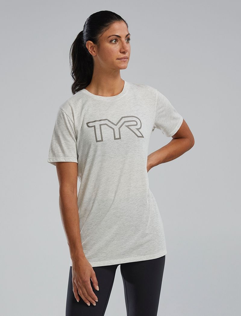 Grey Tyr Ultrasoft Lightweight Tri Blend Tech Women\'s T-Shirt | US-PXMC06857