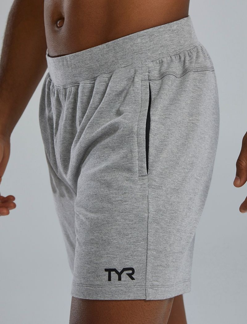 Grey Tyr Ultrasoft Midweight Terry A.M. Men's Shorts | US-VRDJ92374