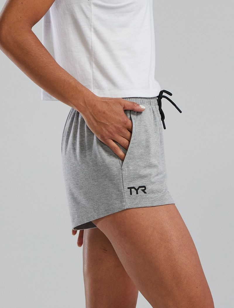 Grey Tyr Ultrasoft Midweight Terry A.M. Women's Shorts | US-XTYZ96380