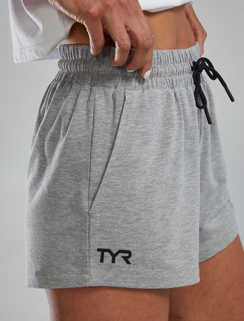 Grey Tyr Ultrasoft Midweight Terry A.M. Women's Shorts | US-XTYZ96380