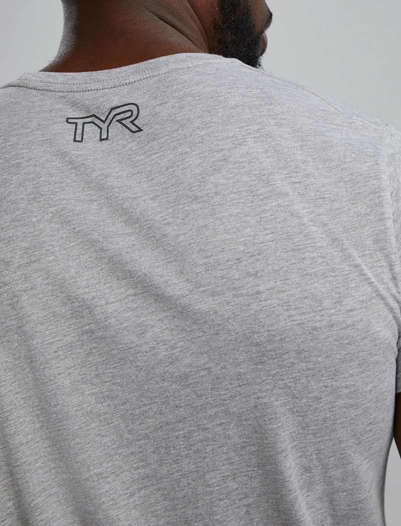 Grey Tyr Ultrasoft™ Short Sleeve Graphic Take Flight Men's T-Shirt | US-TKRB20587