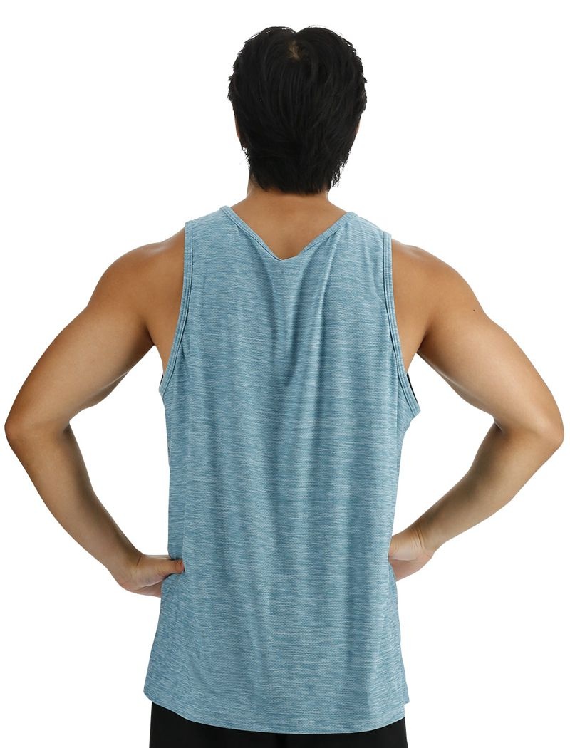 Light Blue Tyr Airtec™ Men's Tanks | US-QUVE86175