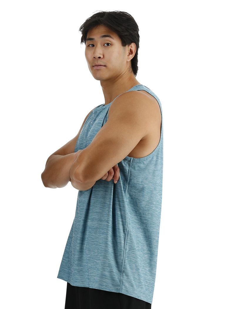 Light Blue Tyr Airtec™ Men's Tanks | US-QUVE86175