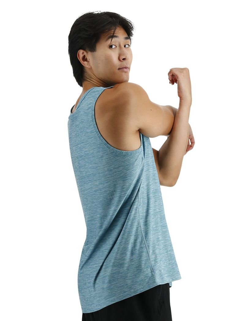 Light Blue Tyr Airtec™ Men's Tanks | US-QUVE86175