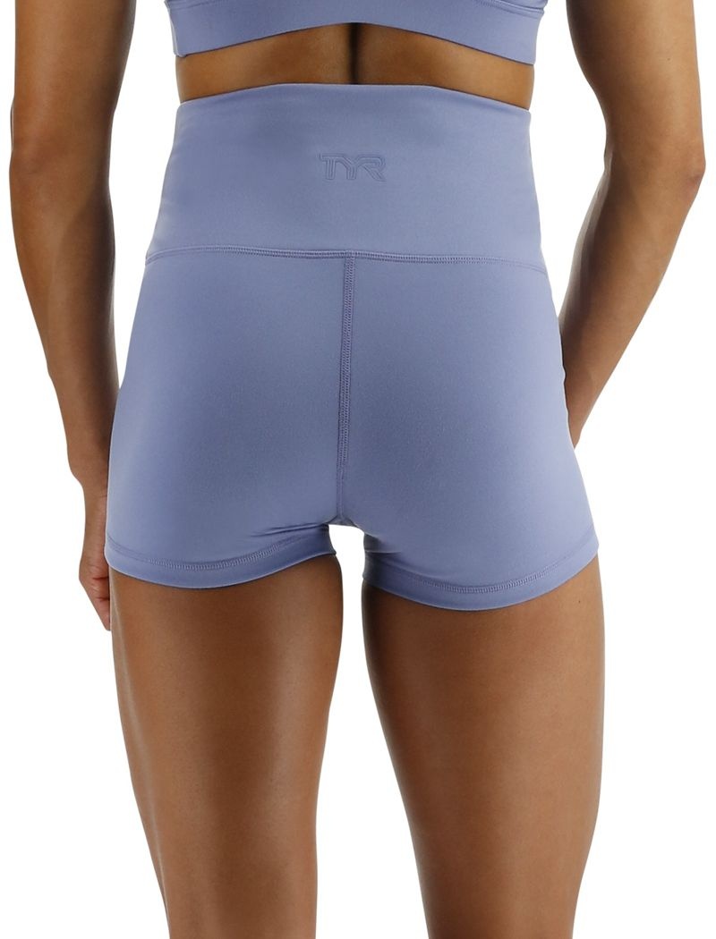 Light Blue Tyr Base Kinetic™ 2 High-rise Women's Shorts | US-TIBY82637