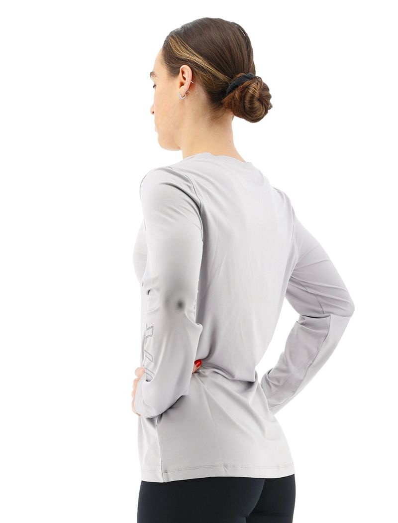 Light Grey Tyr Sundefense Long Sleeve Women's Shirts | US-YVZS43852