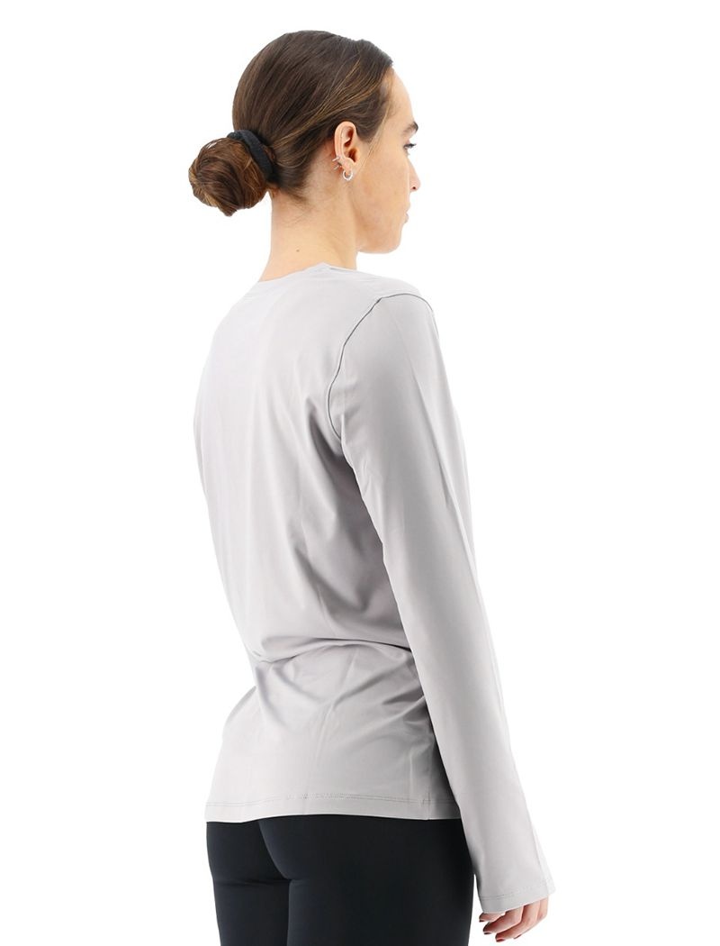 Light Grey Tyr Sundefense Long Sleeve Women's Shirts | US-YVZS43852