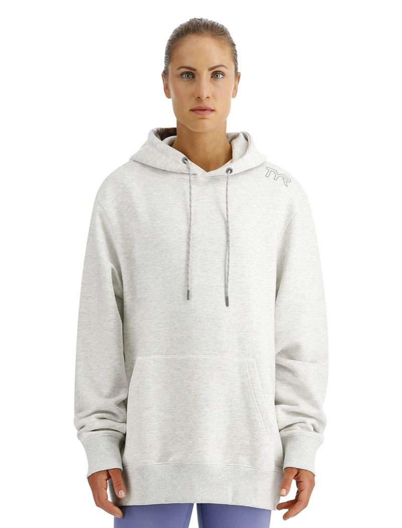 Light Grey Tyr Ultrasoft Midweight Fleece Women\'s Hoodie | US-FHVG03152