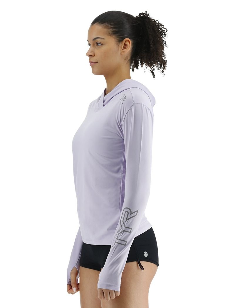 Light Purple Tyr Sundefense Women's Hoodie | US-PTSA23864