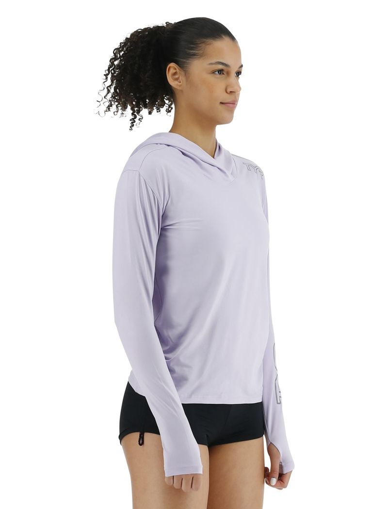 Light Purple Tyr Sundefense Women's Hoodie | US-PTSA23864