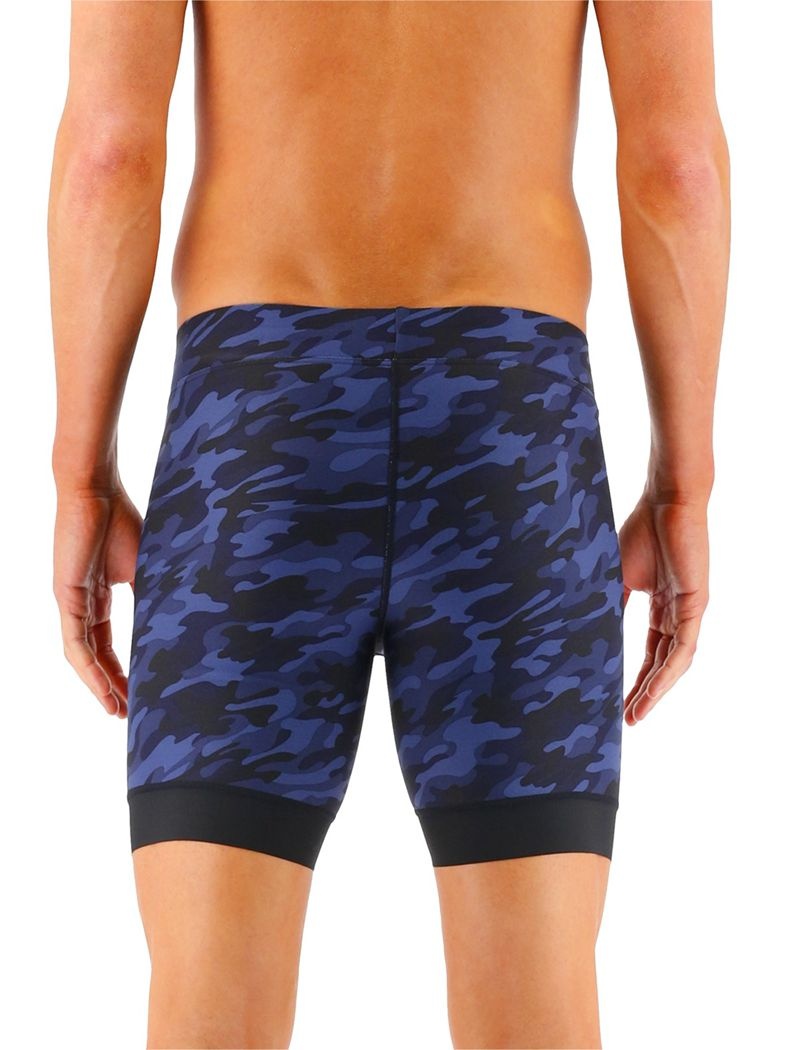 Navy Camo Tyr Durafast Elite® Workout Jammer Men's Swimsuit | US-ZIGL96401